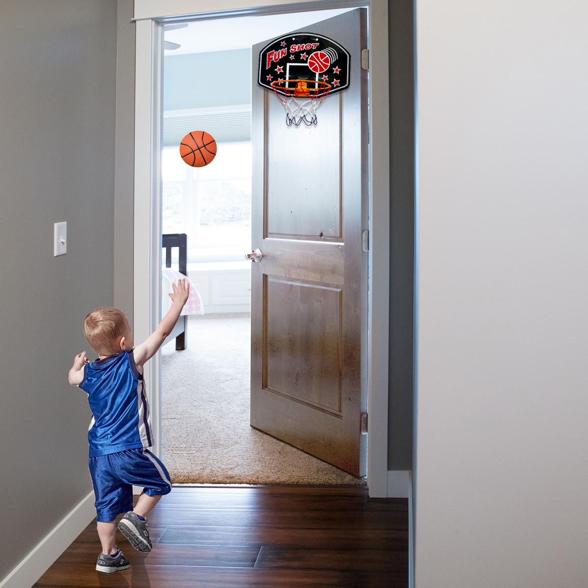 Black Mini Basketball Hoop Set Portable Indoor Outdoor