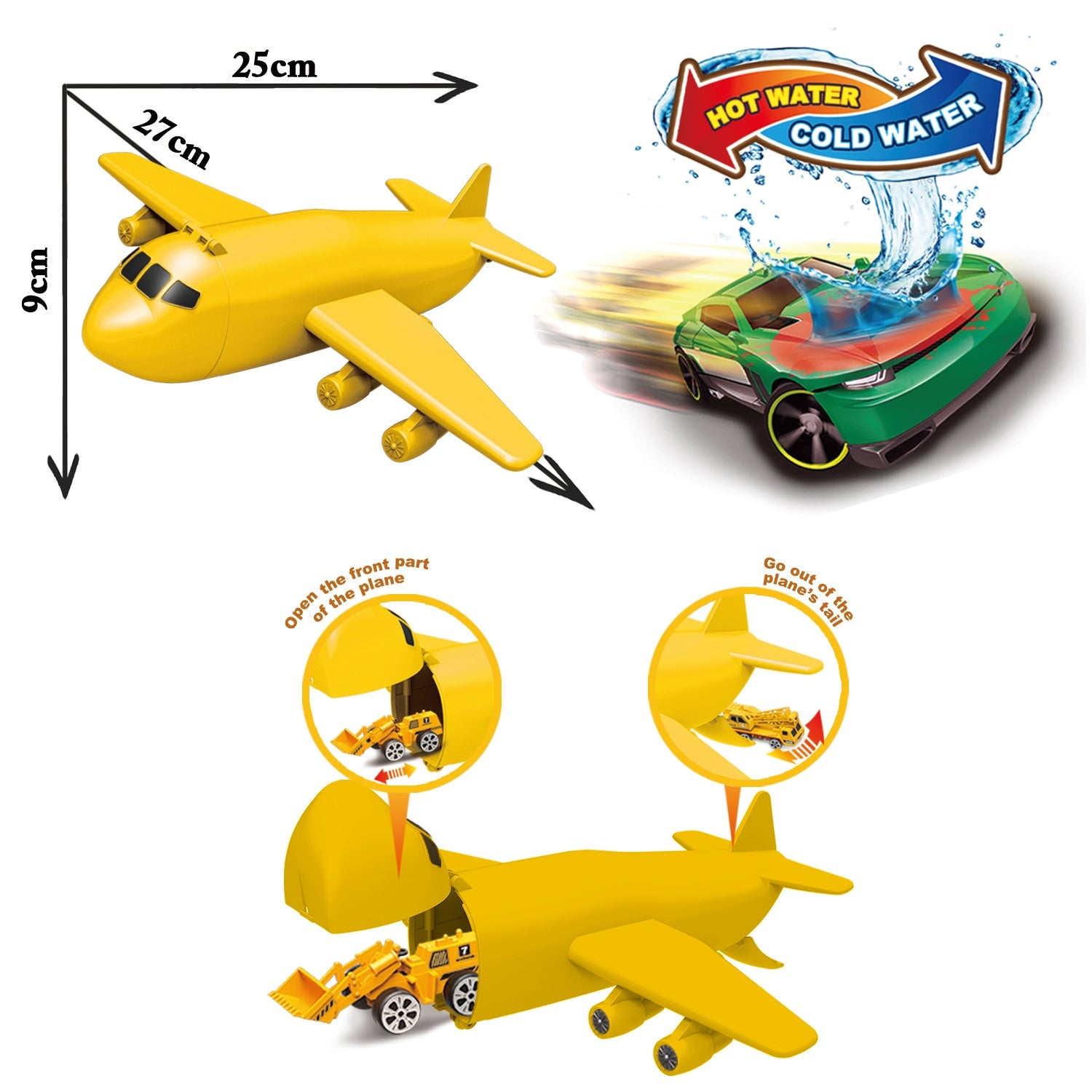 Kids 4 Storey Large Car Parking Lot Garage Play Set with Electric Elevator Ramps Alloy Car Helicopter Race Car Track, Parking Garage Pretend Play Toy for Kids Yellow
