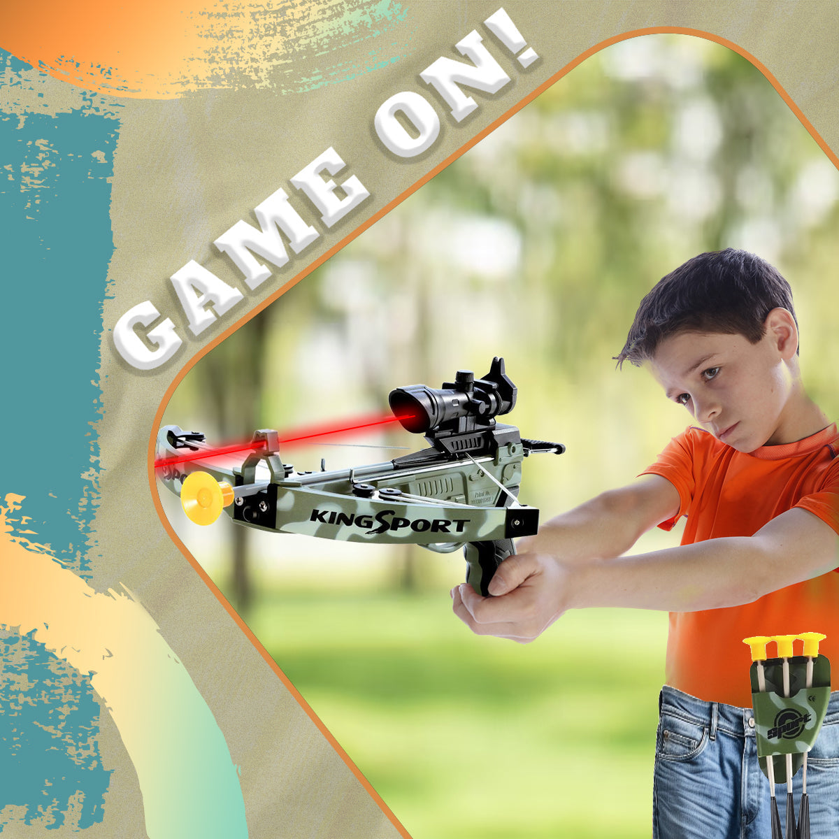 Kids Archery Bow and Arrows Toy Set with Target, Kids Practice Cross Bow, Girls, Boys Toy Archery Set Fun Sport Game with 3 Durable Suction Cup Arrows Perfect for Indoor or Outdoor Games
