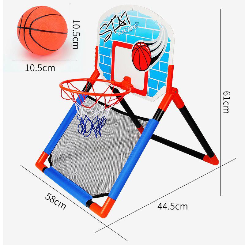 2 in 1 Floor and Over the Door Basketball Play Set for Kids