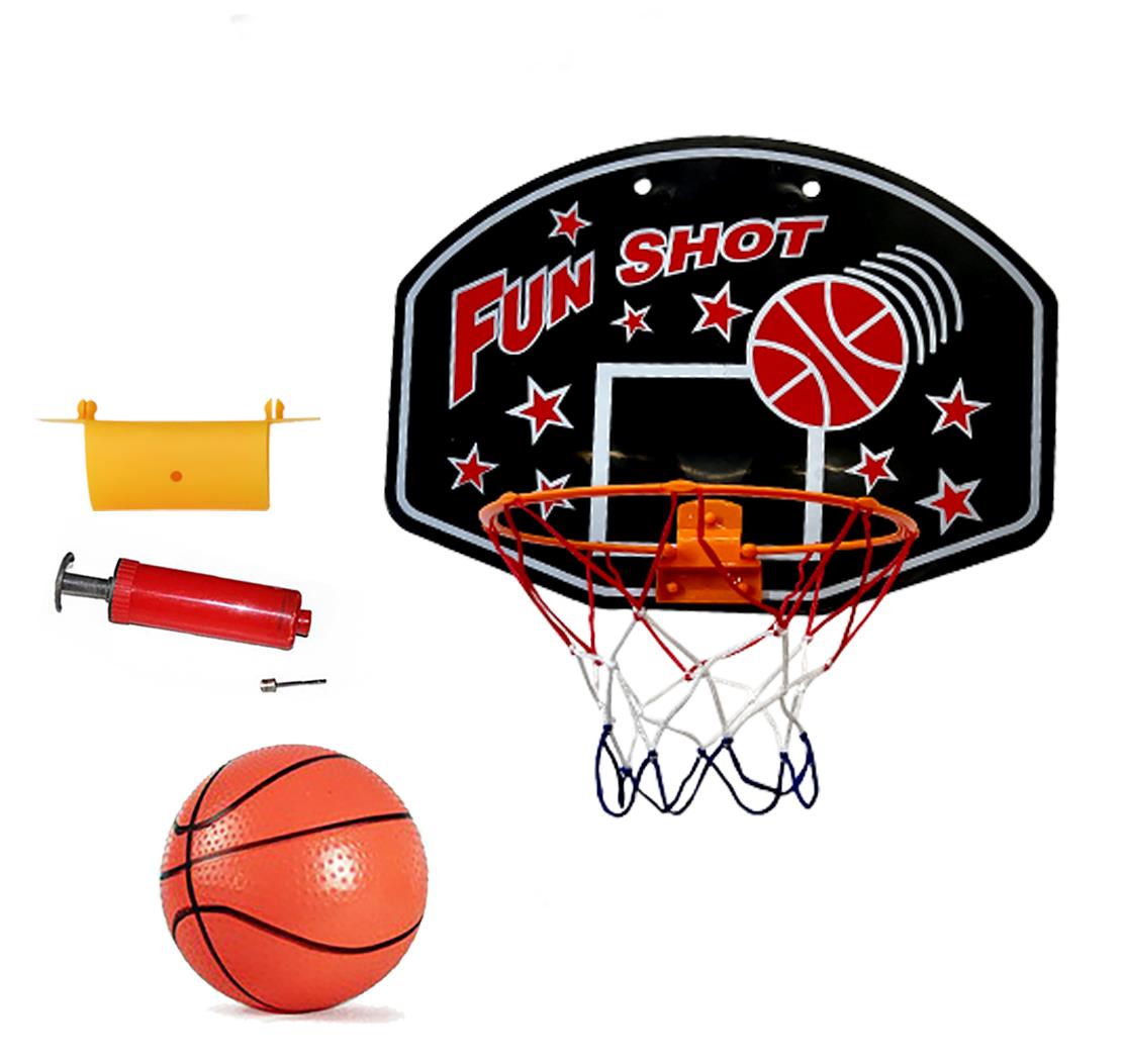 Black Mini Basketball Hoop Set Portable Indoor Outdoor