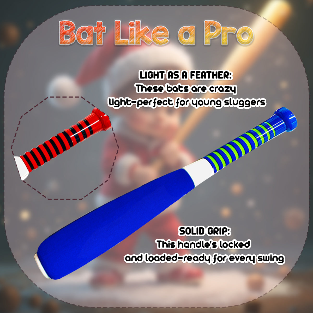 Kids 54CM Baseball Bat and Ball Foam 2PCS Baseball Bat Set for kids and Toddlers, Safe Play Outdoor Training, Lightweight, Soft Grip, Random Colour