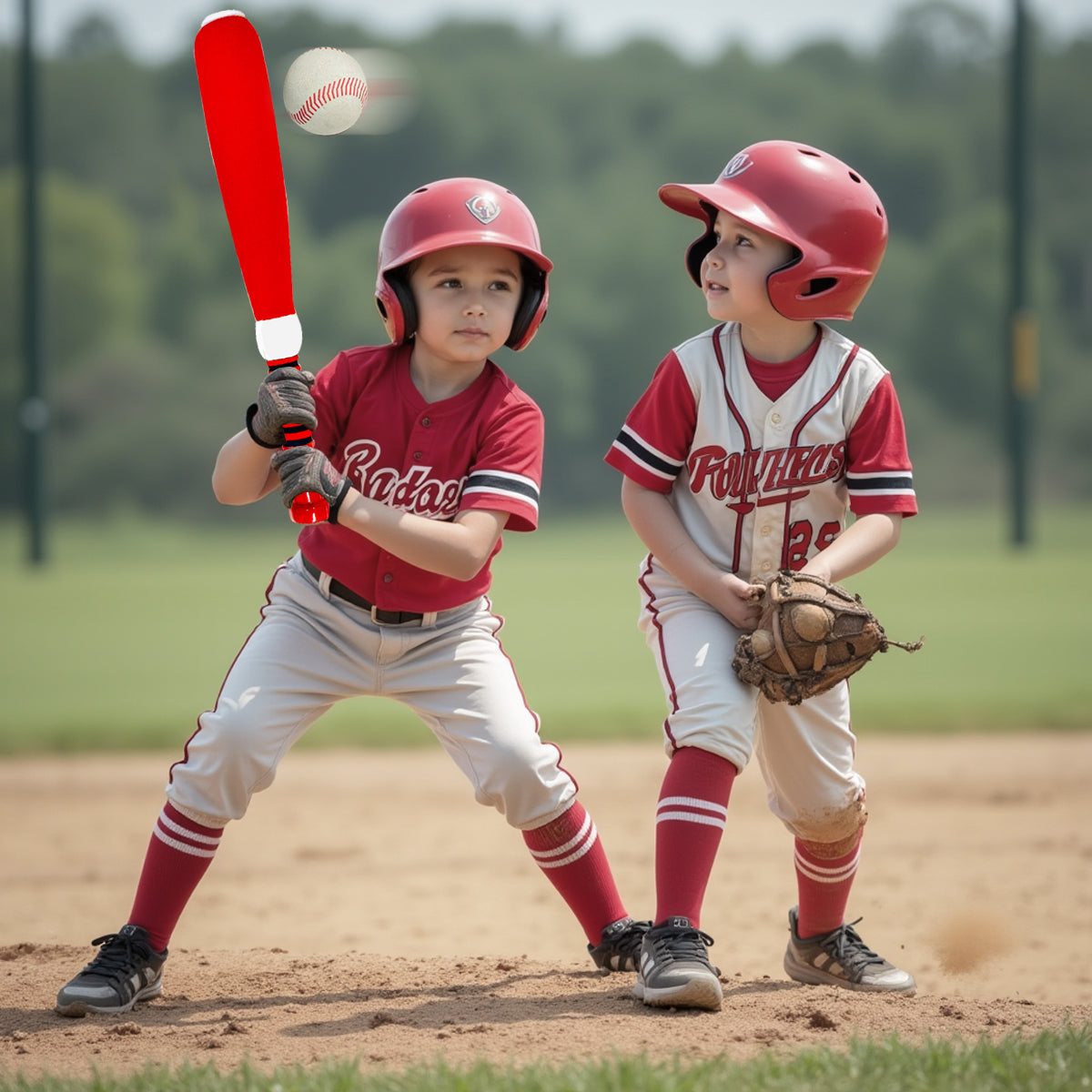 Kids 54CM Baseball Bat and Ball Foam Baseball Bat Set for kids and Toddlers, Safe Play Outdoor Training, Lightweight, Soft Grip, Random Colour