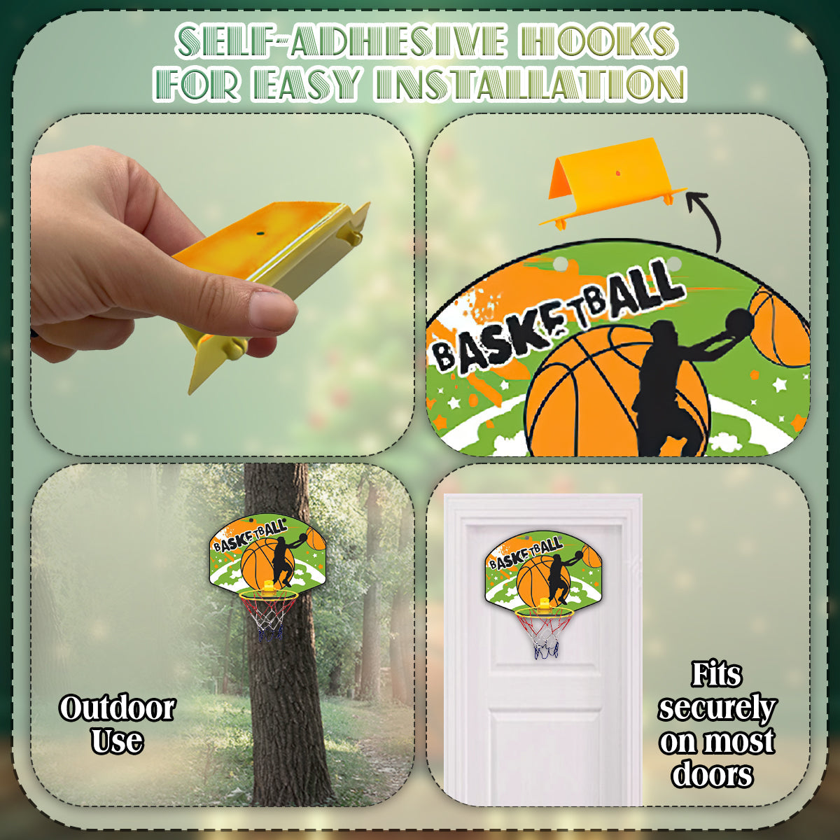 Kids Basketball Hoop with Hard PVC Backboard Pump and Ball Hanger Hook Indoor Outdoor Large Basketball Set with Net Ball and Pump Portable Sport Toys for Kids Basketball Set