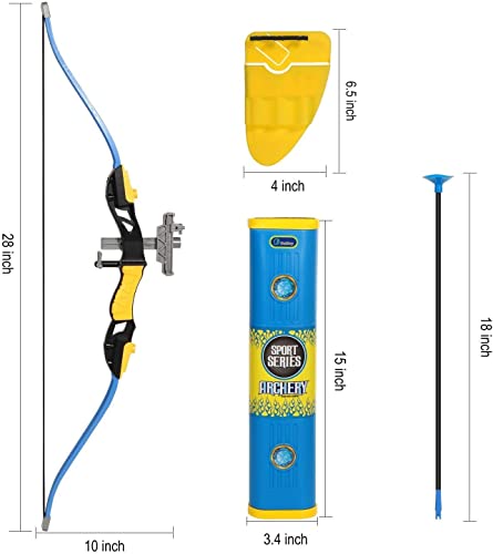 Kids Archery Bow and Arrow Set with Suckers and Target and Quiver