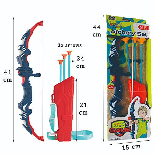Archery Bow and Arrow with LED Flashing Lights and Quiver