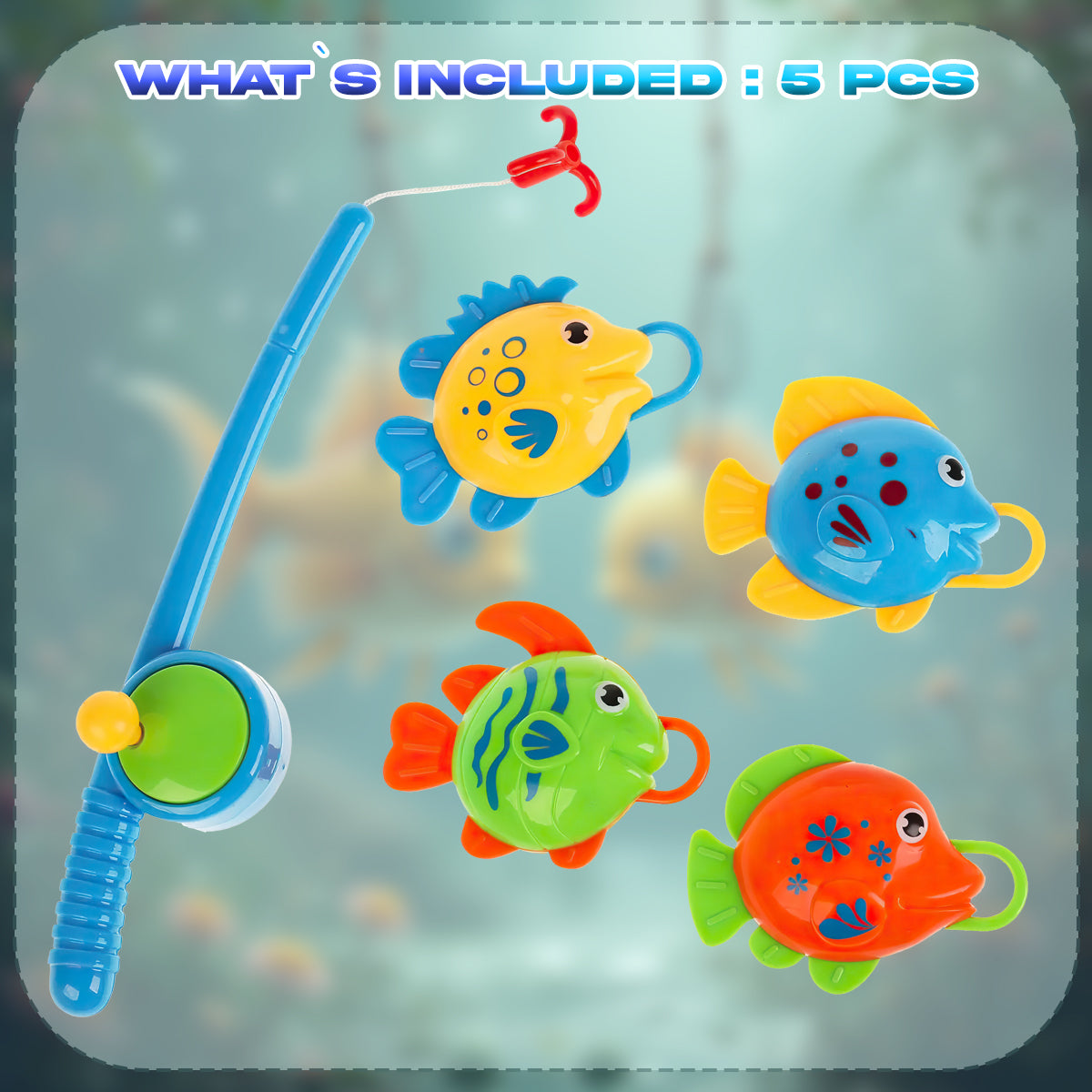 Bath Time Bathtub Fishing Toys for Children, Baby Bath Swimming Pool Fishing Toys for Baby Kids, Bathpool Fishing Toys for Water Tables with Fishing Net, Summer Pool Games