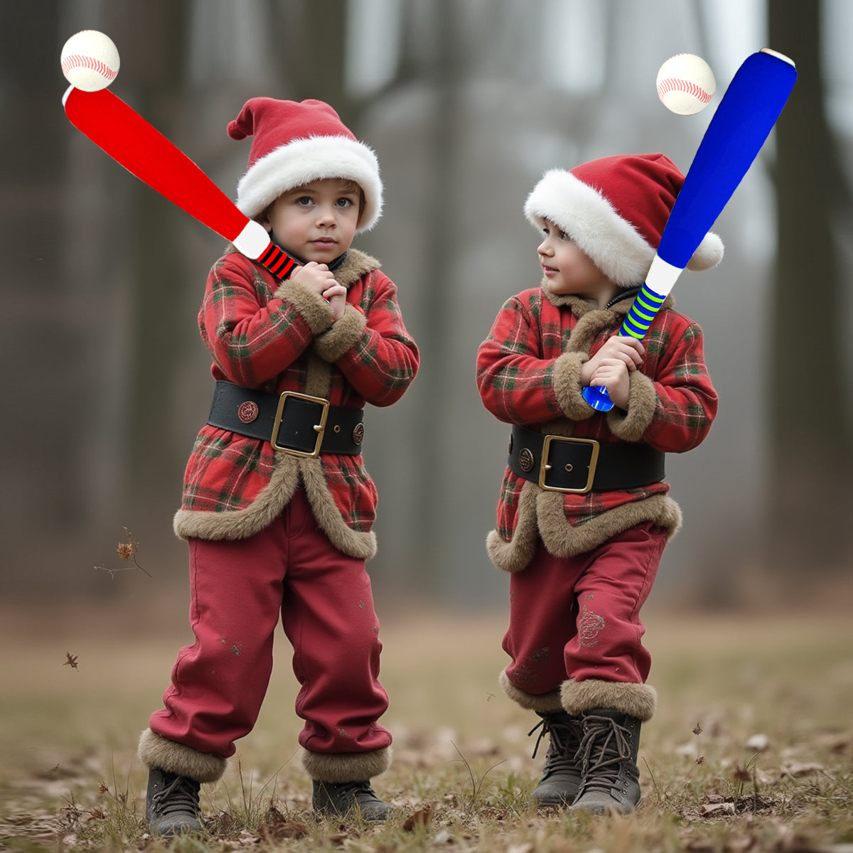 Kids 54CM Baseball Bat and Ball Foam 2PCS Baseball Bat Set for kids and Toddlers, Safe Play Outdoor Training, Lightweight, Soft Grip, Random Colour