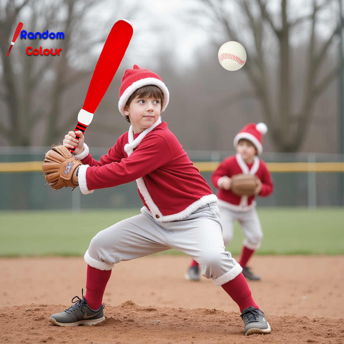 Kids 54CM Baseball Bat and Ball Foam Baseball Bat Set for kids and Toddlers, Safe Play Outdoor Training, Lightweight, Soft Grip, Random Colour