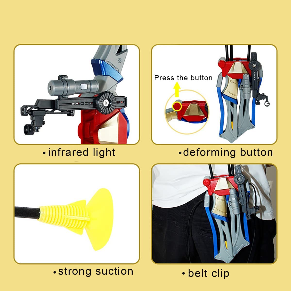 Deformation Foldable Bow Archery Set with Arrows and Infrared Aim