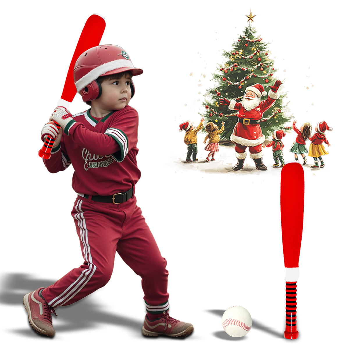 Kids 54CM Baseball Bat and Ball Foam Baseball Bat Set for kids and Toddlers, Safe Play Outdoor Training, Lightweight, Soft Grip, Random Colour