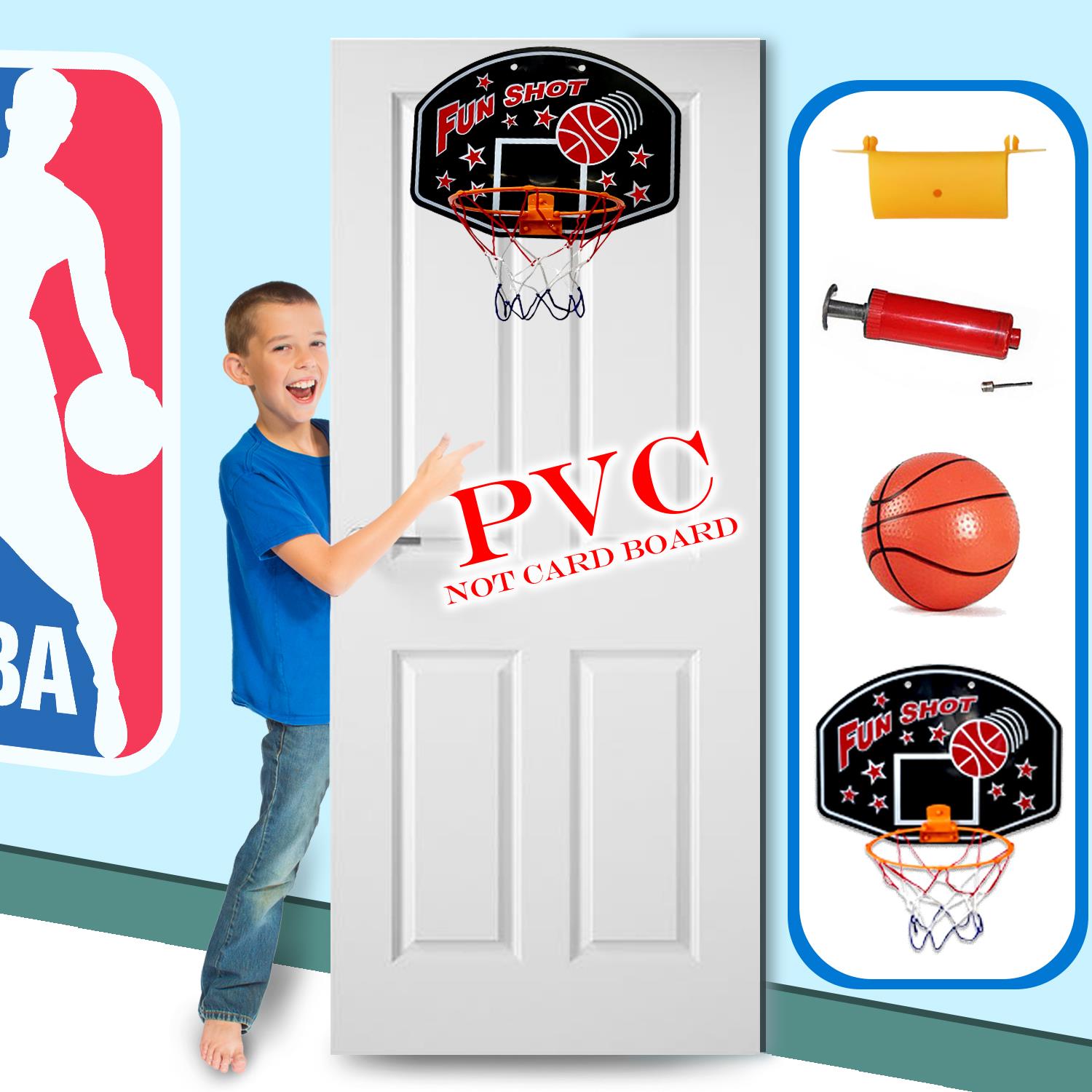 Black Mini Basketball Hoop Set Portable Indoor Outdoor