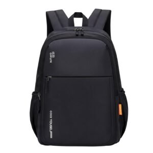 Slim Backpack Black – Unisex Lightweight School & Travel Bag