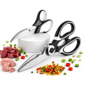Kitchen Scissors Pack of 2 – Heavy Duty Stainless Steel Shears