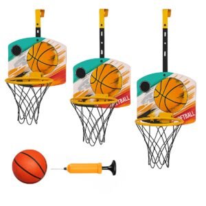 Basketball Hoop for Kids – Adjustable Height Hook Hoop Set with Ball