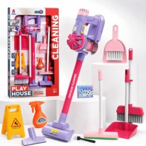 Kids Cleaning Set 13 Piece – Toy Vacuum, Mop, Broom & Dustpan