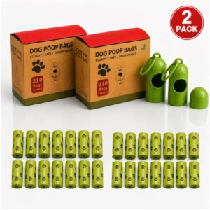Poo Bags 420 Count with Dispenser & Leash Clip – 28 Rolls
